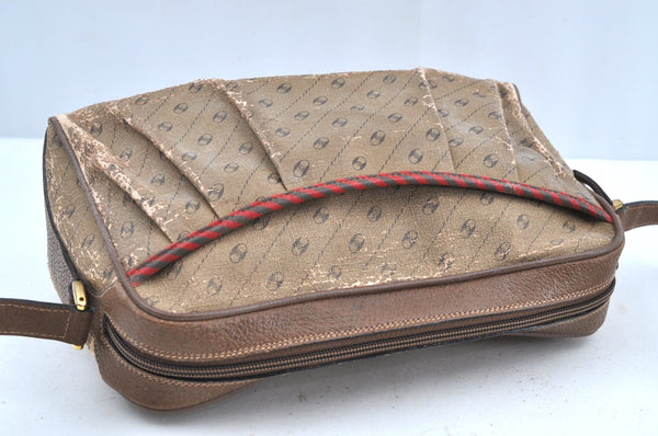 Authentic GUCCI Centennial Line Shoulder Cross Bag PVC Leather Brown Junk K5603