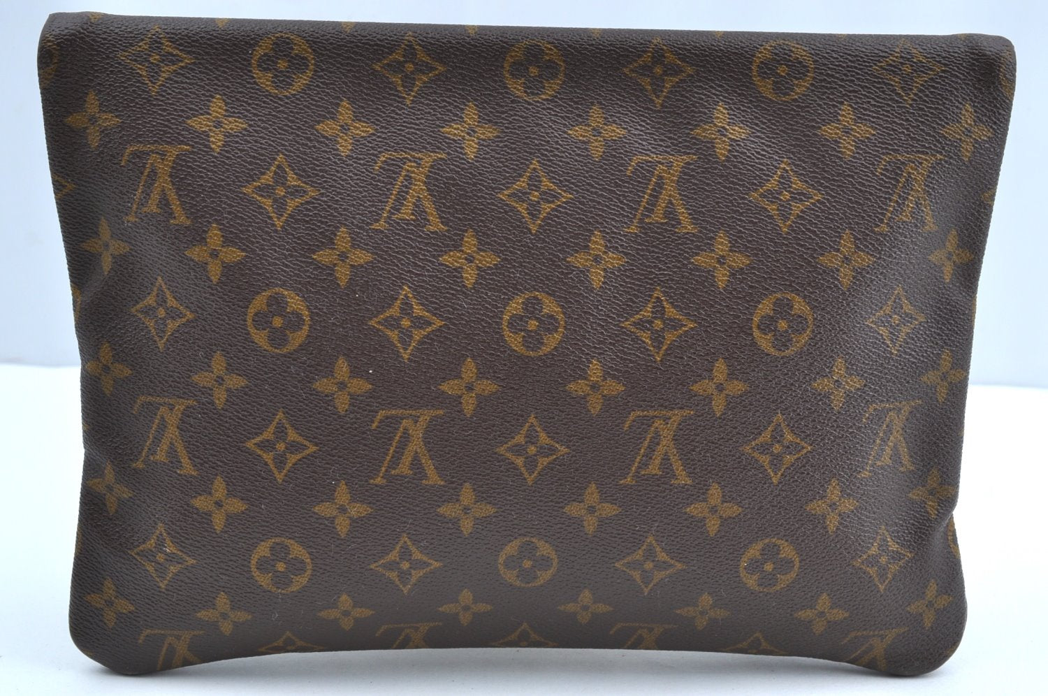 Auth Louis Vuitton Monogram Pochette Pliante Clutch Hand Bag Old Model LV K5604