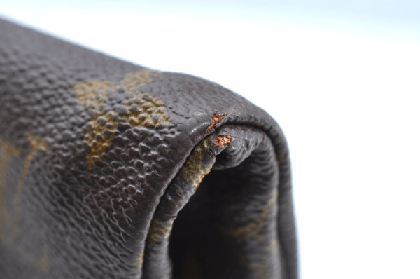 Auth Louis Vuitton Monogram Pochette Pliante Clutch Hand Bag Old Model LV K5604