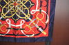 Authentic HERMES Carre 90 Scarf "Eperon d'or" Silk Navy Blue Red K5611