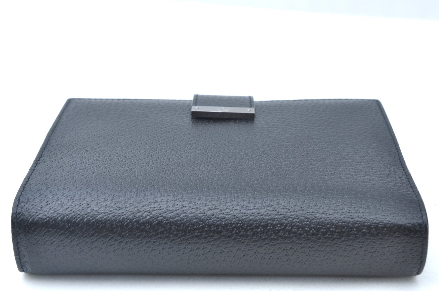 Authentic GUCCI Note Book Day Planner Cover 2003 Leather 115241 Black Box K5620