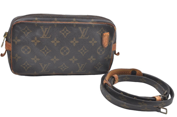 Auth Louis Vuitton Monogram Marly Bandouliere Shoulder Cross Bag M51828 LV Junk K5629