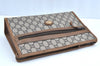 Authentic GUCCI GG Plus Clutch Hand Bag Purse PVC Leather Brown K5632