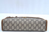 Authentic GUCCI GG Plus Clutch Hand Bag Purse PVC Leather Brown K5632