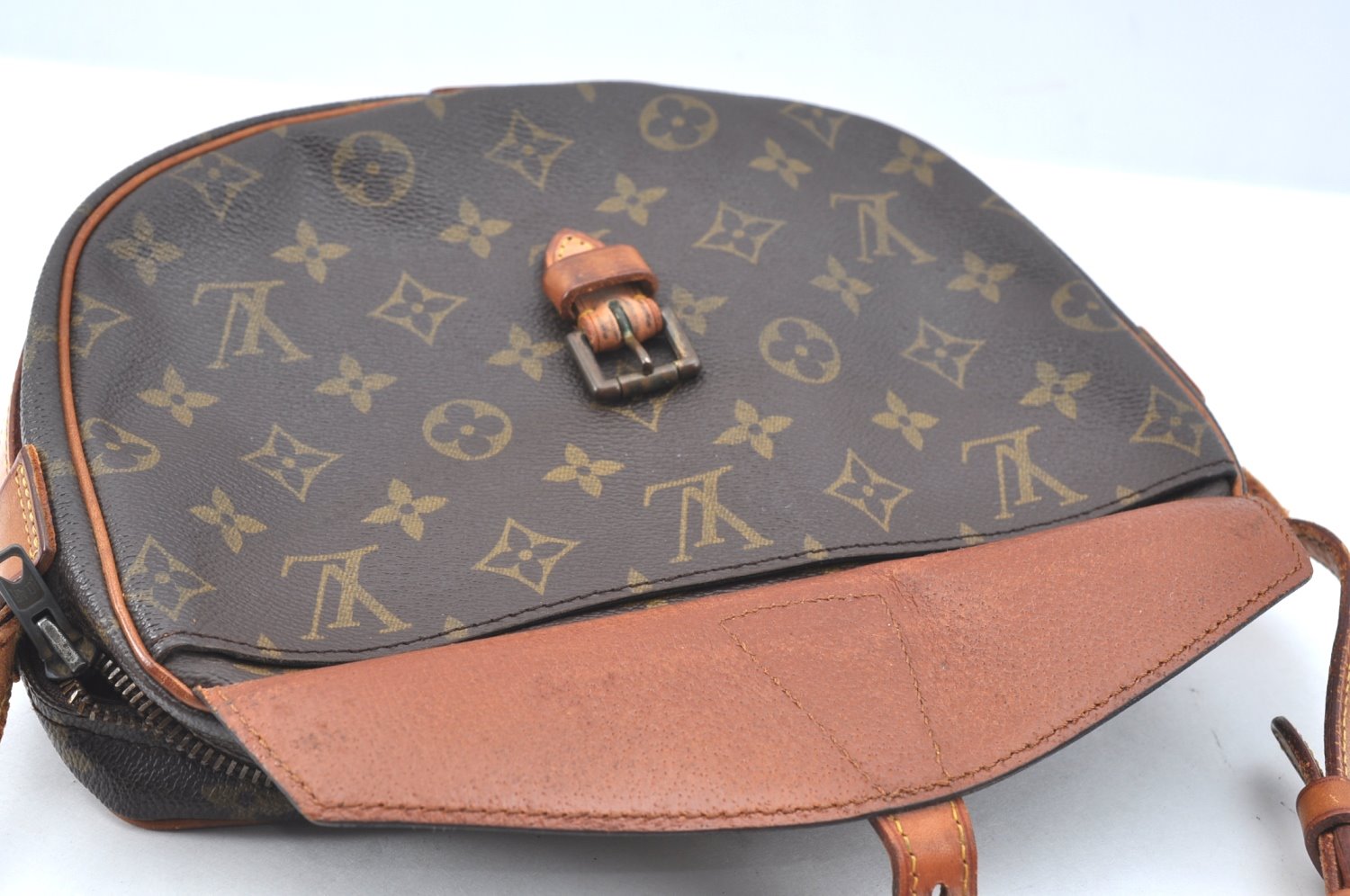 Auth Louis Vuitton Monogram Jeune Fille MM Shoulder Cross Bag Old Model LV K5639