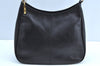 Authentic MCM Vintage Leather Shoulder Bag Purse Black K5643