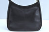 Authentic MCM Vintage Leather Shoulder Bag Purse Black K5643