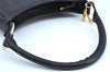 Authentic MCM Vintage Leather Shoulder Bag Purse Black K5643