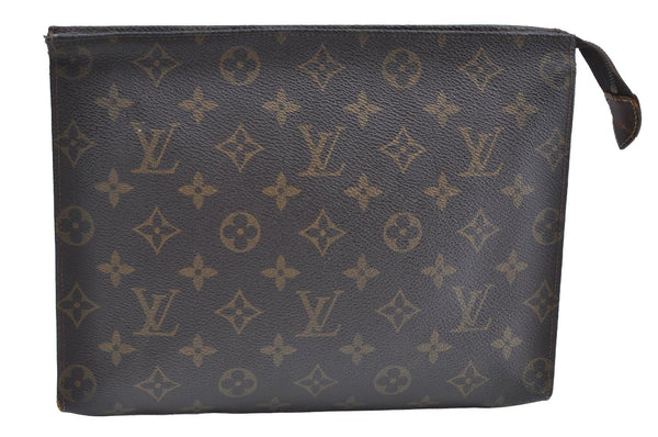 Auth Louis Vuitton Monogram Poche Toilette 26 Cosmetics Pouch Old Model LV K5650