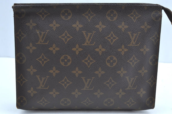Auth Louis Vuitton Monogram Poche Toilette 26 Cosmetics Pouch Old Model LV K5650