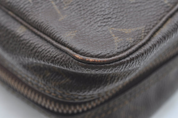 Auth Louis Vuitton Monogram Trousse Toilette 28 Clutch Hand Bag M47522 LV K5661