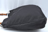 Authentic GUCCI Vintage Bamboo Shoulder Tote Bag Nylon Enamel Black K5664
