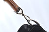 Authentic GUCCI Vintage Bamboo Shoulder Tote Bag Nylon Enamel Black K5664
