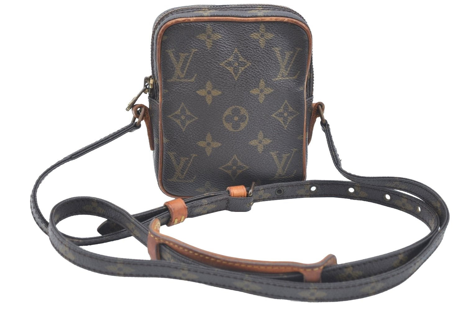 Auth Louis Vuitton Monogram Mini Poche Danube Shoulder Cross Bag M45268 LV K5665