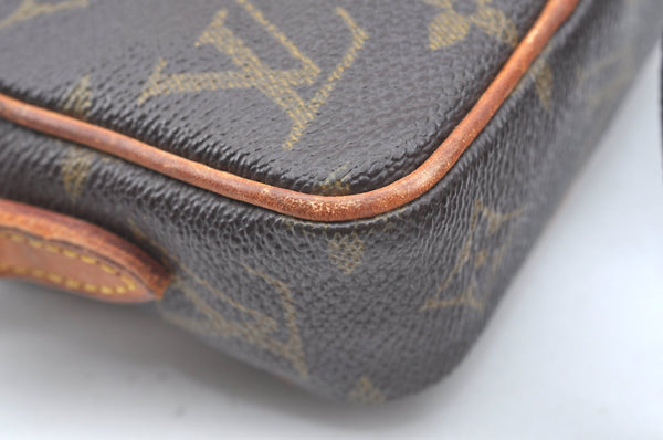 Auth Louis Vuitton Monogram Mini Poche Danube Shoulder Cross Bag M45268 LV K5665