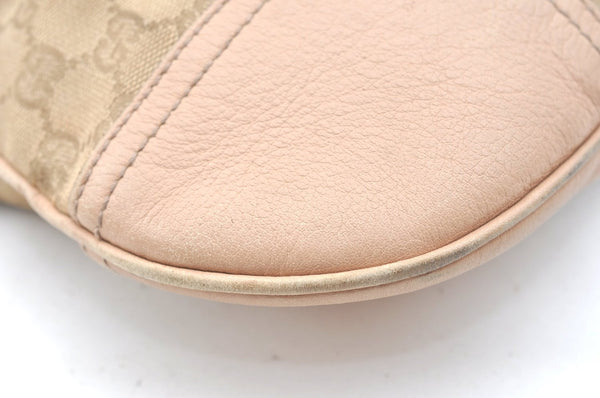 Authentic GUCCI Princy Ribbon Canvas Shoulder Cross Body Bag 204939 Beige K5667