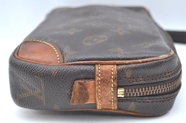 Auth Louis Vuitton Monogram Marly Dragonne PM Clutch Hand Bag Old Model K5670