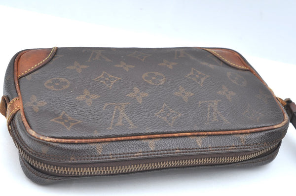 Auth Louis Vuitton Monogram Marly Dragonne PM Clutch Hand Bag Old Model K5670