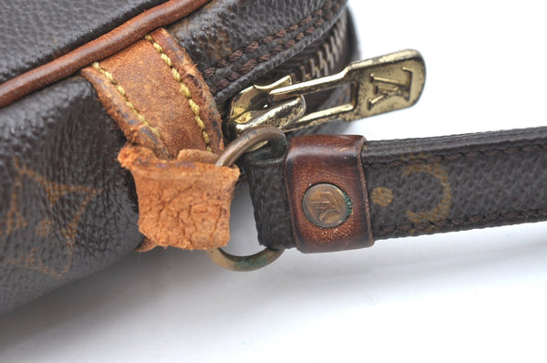 Auth Louis Vuitton Monogram Marly Dragonne PM Clutch Hand Bag Old Model K5670