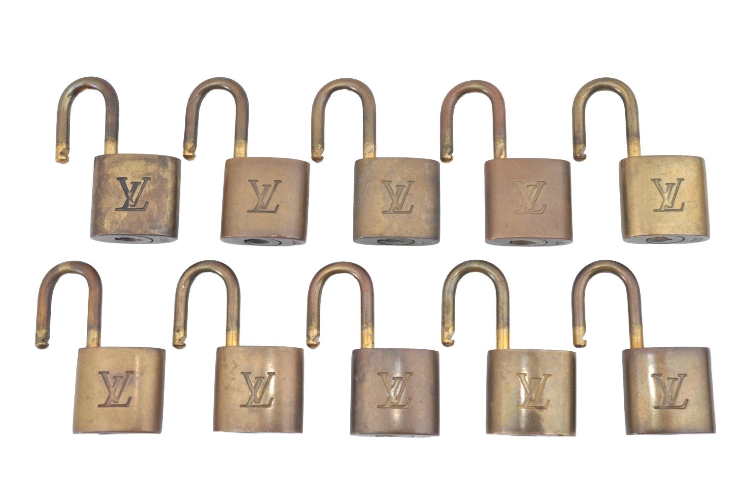 Authentic Louis Vuitton Padlock Gold 10Set LV K5676