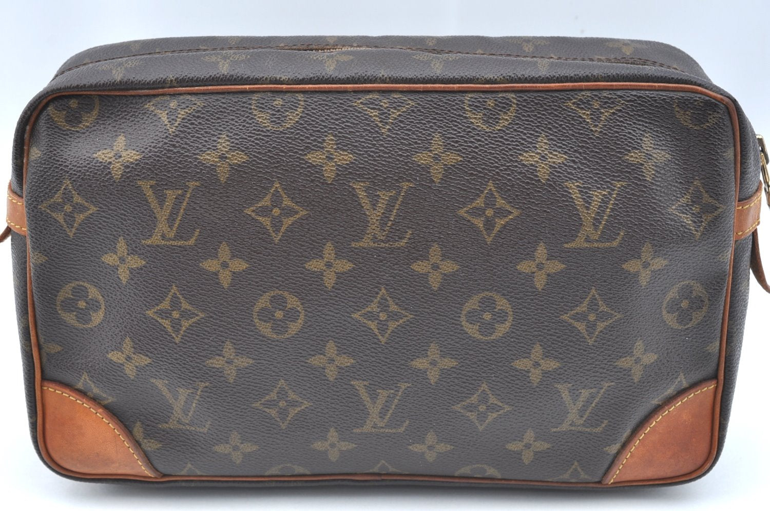 Authentic Louis Vuitton Monogram Compiegne 28 Clutch Hand Bag M51845 LV K5677