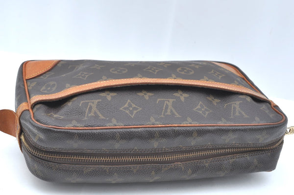 Authentic Louis Vuitton Monogram Compiegne 28 Clutch Hand Bag M51845 LV K5677