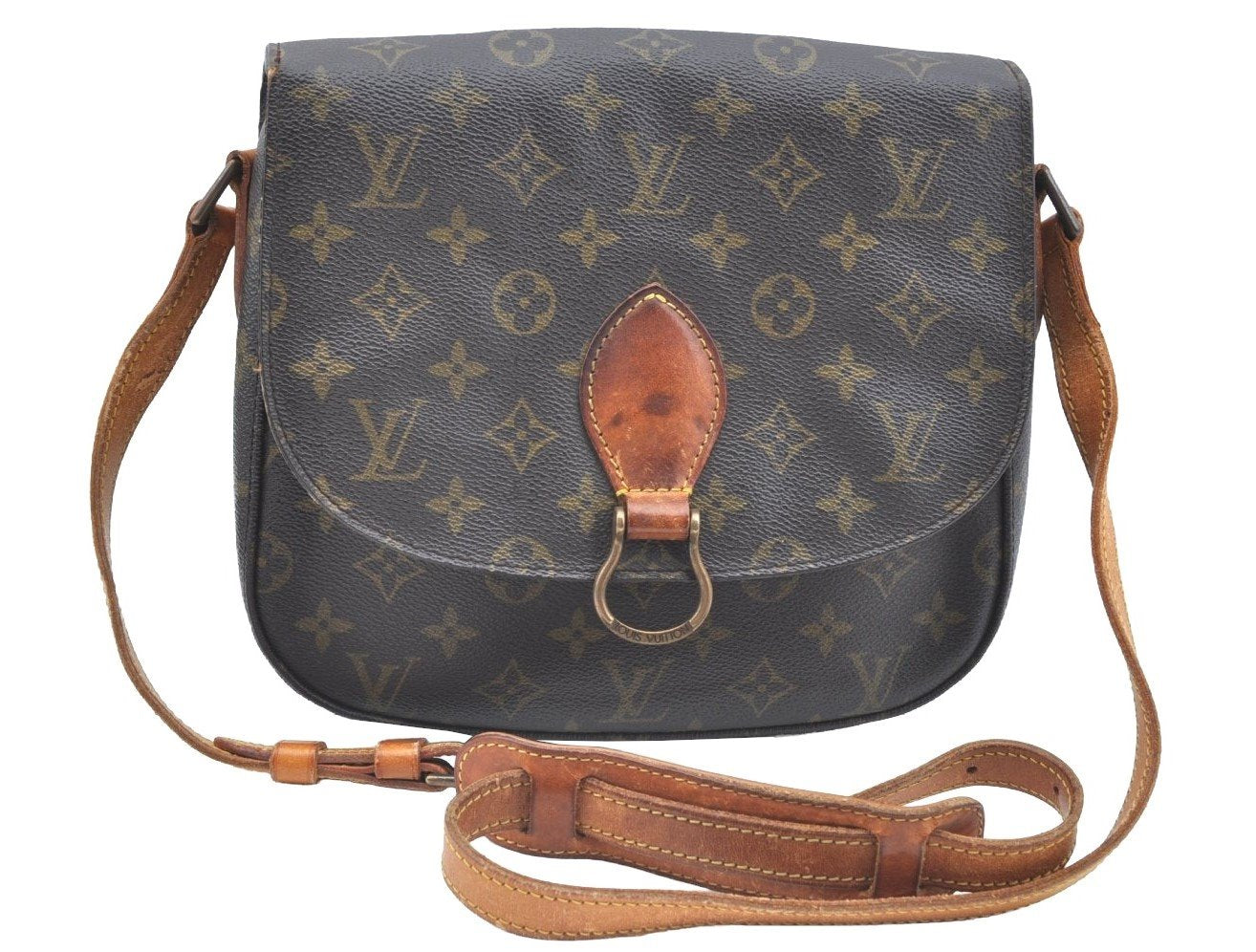 Authentic Louis Vuitton Monogram Saint Cloud GM M51242 Shoulder Cross Bag K5678