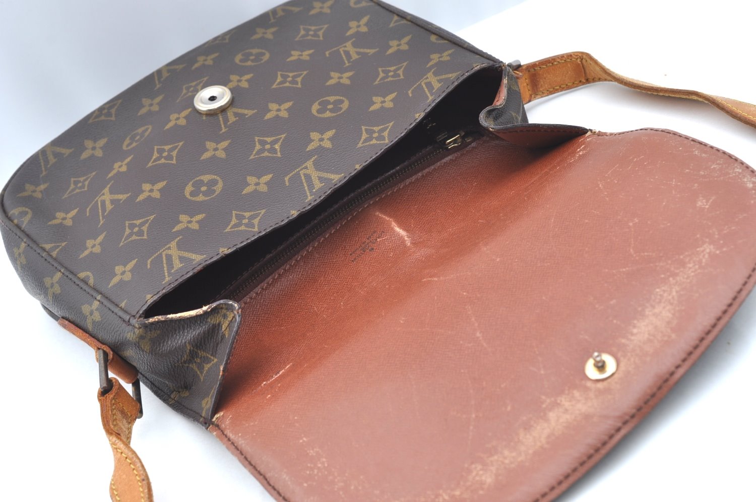 Authentic Louis Vuitton Monogram Saint Cloud GM M51242 Shoulder Cross Bag K5678