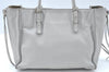 Authentic BALENCIAGA Papier Mini 2Way Hand Bag Leather 305572 Light Gray K5679