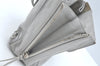 Authentic BALENCIAGA Papier Mini 2Way Hand Bag Leather 305572 Light Gray K5679