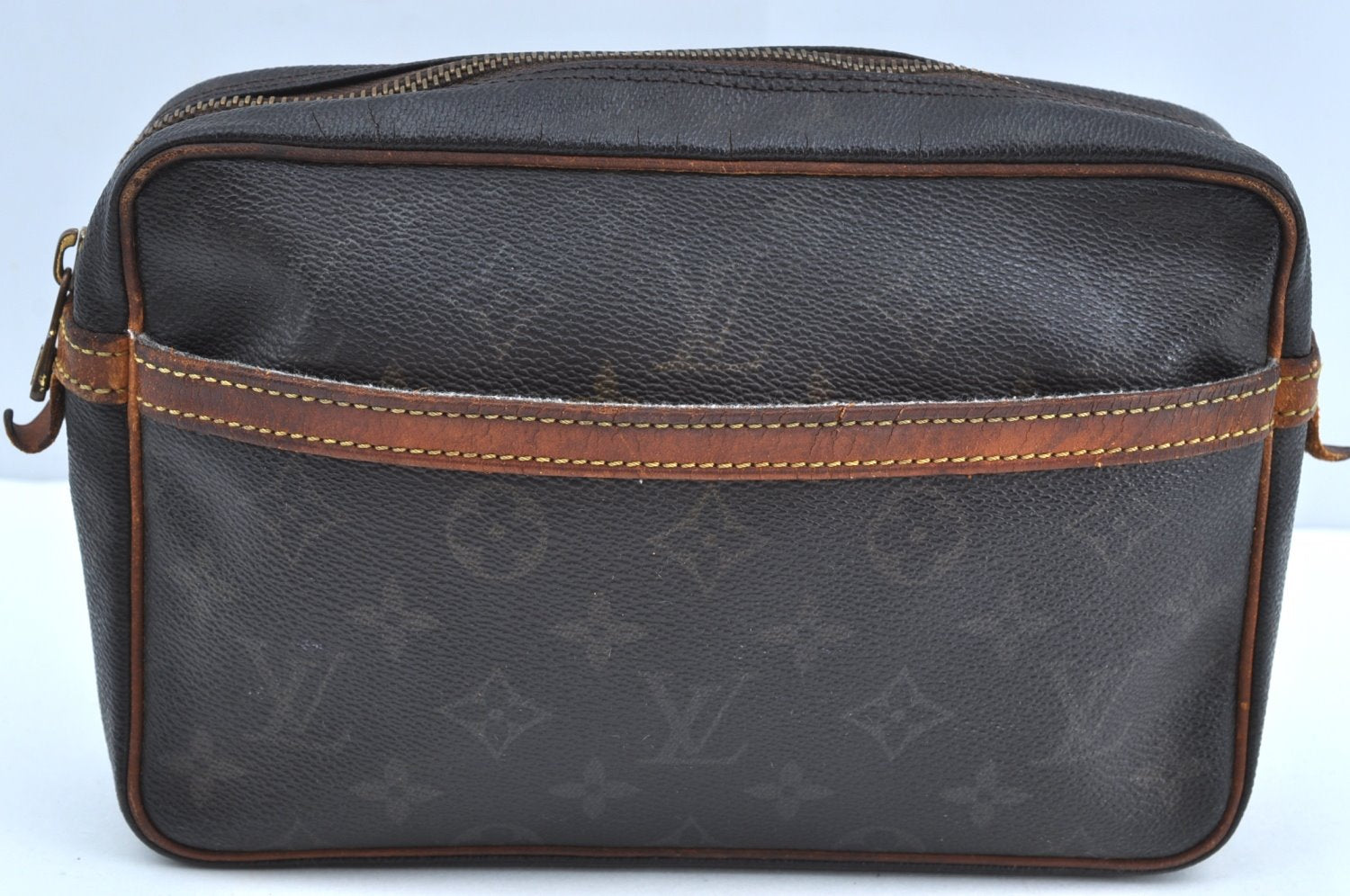 Authentic Louis Vuitton Monogram Compiegne 23 Clutch Hand Bag M51847 LV K5685