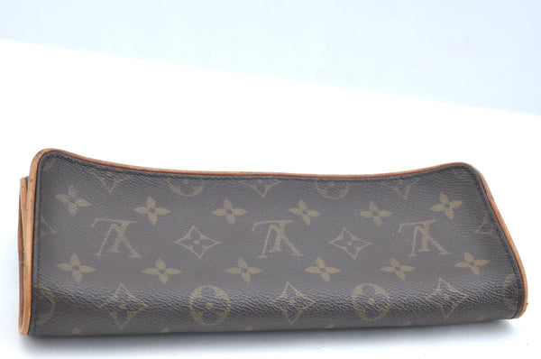 Authentic Louis Vuitton Monogram Pochette Twin GM Shoulder Bag M51852 LV K5688