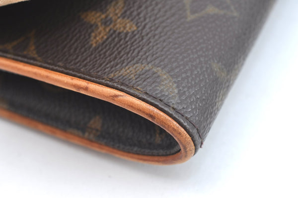 Authentic Louis Vuitton Monogram Pochette Twin GM Shoulder Bag M51852 LV K5688