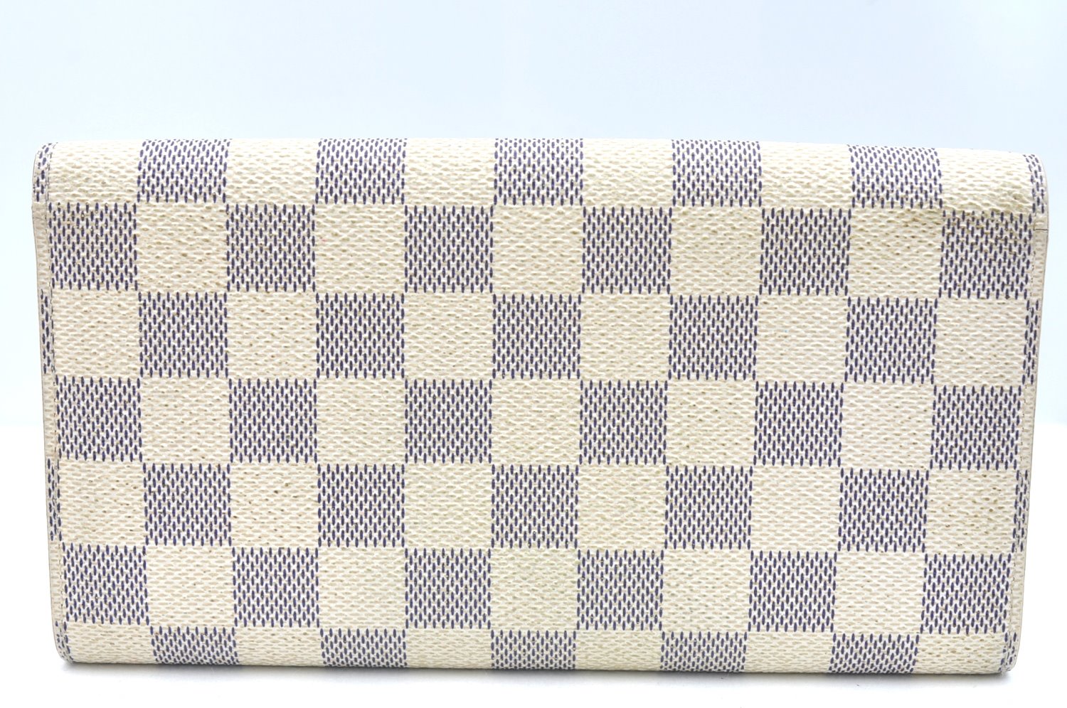 Authentic Louis Vuitton Damier Azur Portefeuille Sarah Wallet N61735 LV K5694