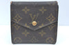 Authentic Louis Vuitton Monogram Porte Monnaie Billets Wallet M61660 LV K5696