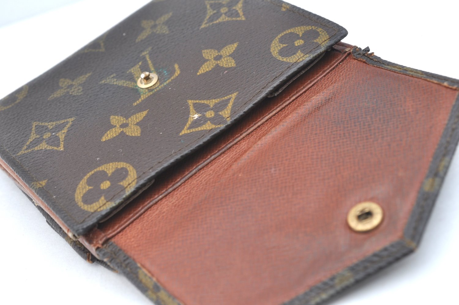 Authentic Louis Vuitton Monogram Porte Monnaie Billets Wallet M61660 LV K5696