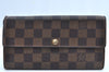 Authentic Louis Vuitton Damier Portefeuille Sarah Long Wallet N61734 LV K5697