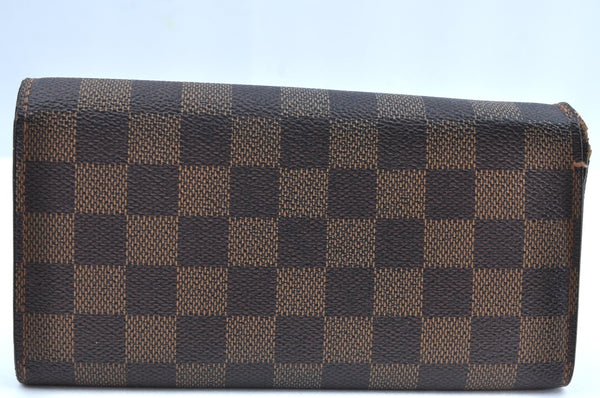 Authentic Louis Vuitton Damier Portefeuille Sarah Long Wallet N61734 LV K5697