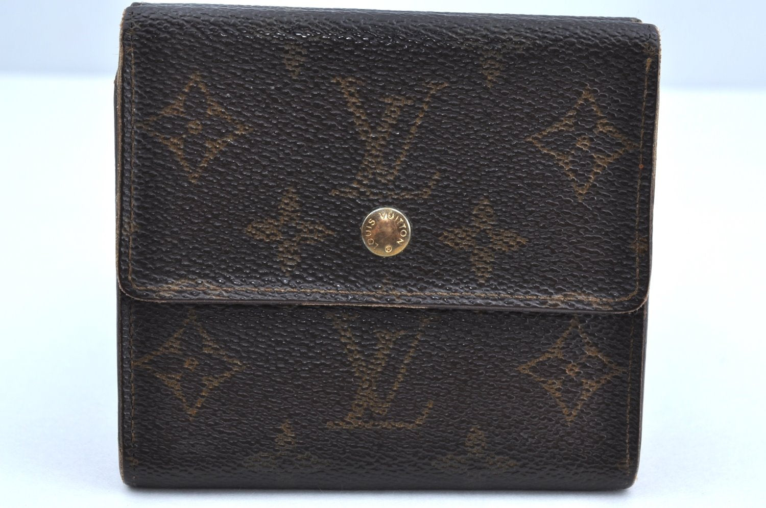 Authentic Louis Vuitton Monogram M61652 Porte Monnaie Billet Carte Credit K5698