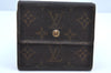 Authentic Louis Vuitton Monogram M61652 Porte Monnaie Billet Carte Credit K5698