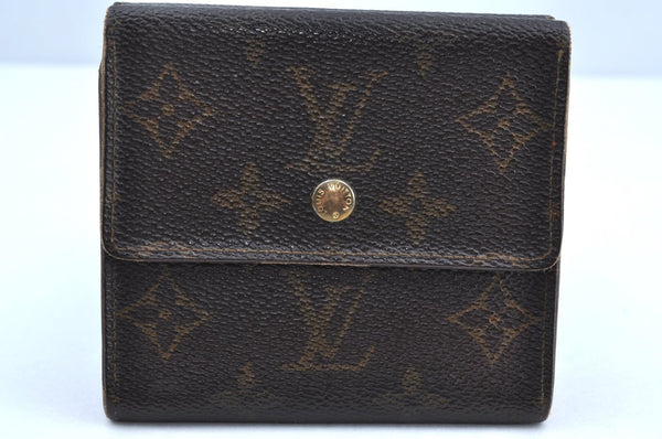 Authentic Louis Vuitton Monogram M61652 Porte Monnaie Billet Carte Credit K5698