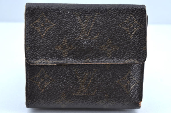 Authentic Louis Vuitton Monogram M61652 Porte Monnaie Billet Carte Credit K5698