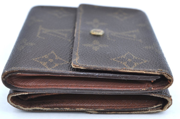 Authentic Louis Vuitton Monogram M61652 Porte Monnaie Billet Carte Credit K5698