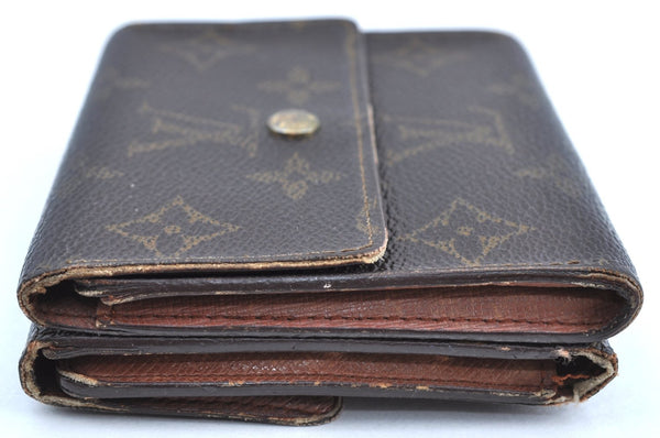 Authentic Louis Vuitton Monogram M61652 Porte Monnaie Billet Carte Credit K5698