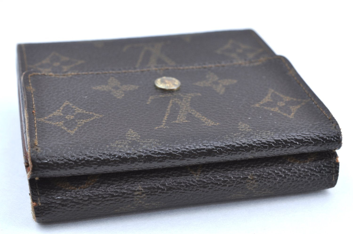 Authentic Louis Vuitton Monogram M61652 Porte Monnaie Billet Carte Credit K5698