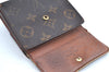 Authentic Louis Vuitton Monogram M61652 Porte Monnaie Billet Carte Credit K5698