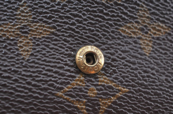 Authentic Louis Vuitton Monogram M61652 Porte Monnaie Billet Carte Credit K5698