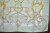 Authentic HERMES Carre 90 Scarf "L'INSTRVCTION DV ROY" Silk Green K5700