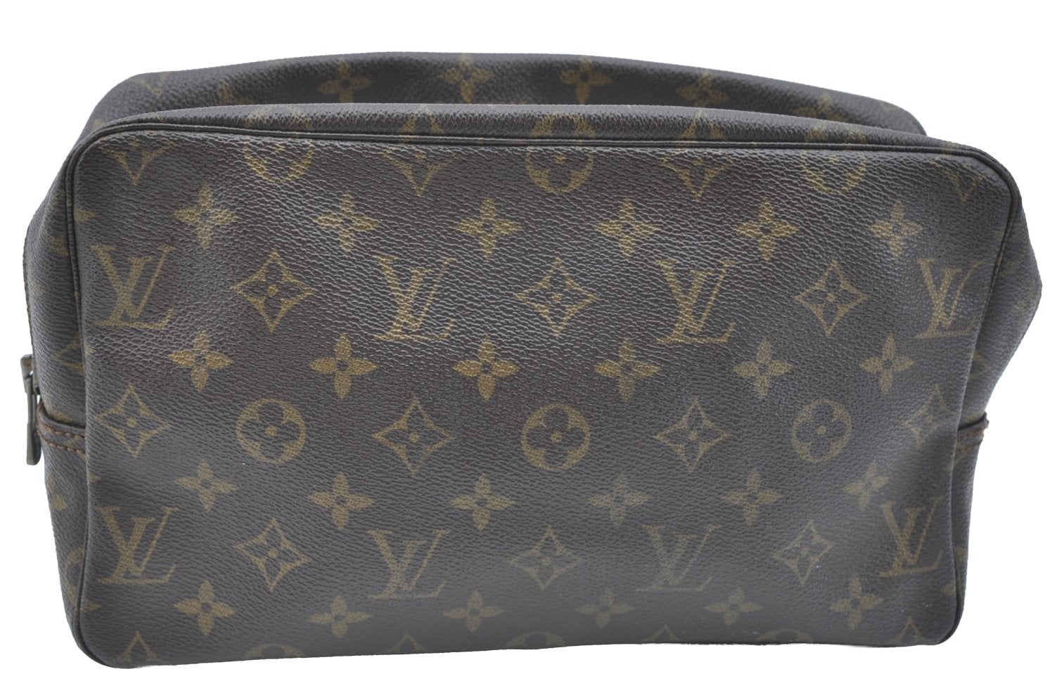 Auth Louis Vuitton Monogram Trousse Toilette 28 Clutch Hand Bag M47522 LV K5703