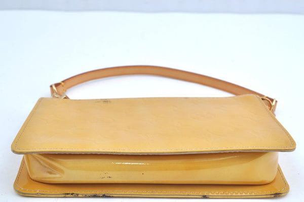 Authentic Louis Vuitton Vernis Lexington Hand Bag Pouch Yellow M91010 LV K5704